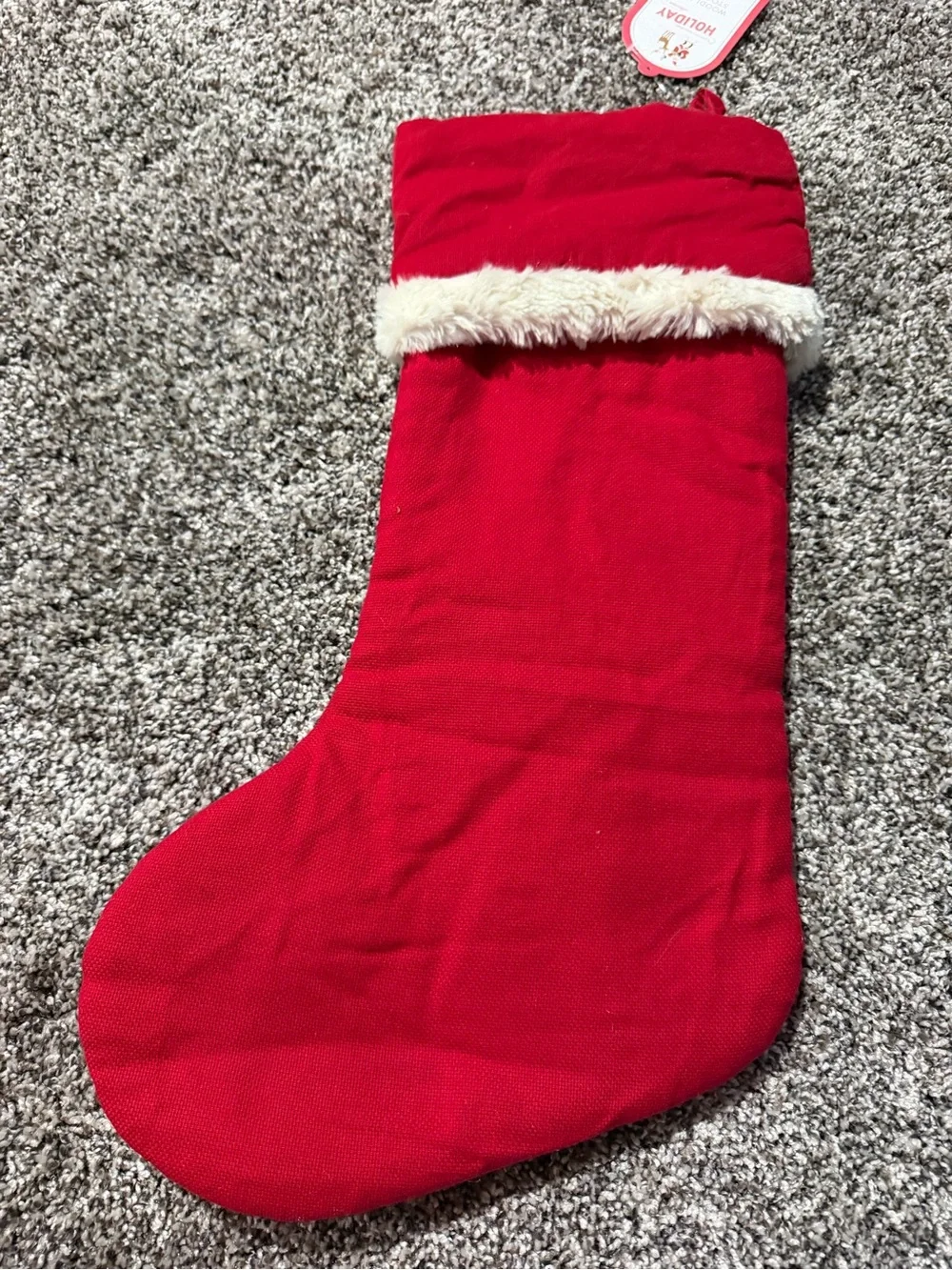 Pottery Barn kids Holiday Beaver sledding Stocking with Faux Fur Trim